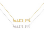 Naples Large Logo Necklace - Silver