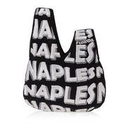 Black & White Naples Logo Nexus Handbag