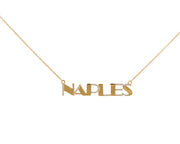 Naples Large Logo Necklace - Gold